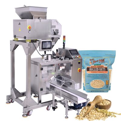Automatic Filling Labeling Machine for Food Items (Nuts Rice Potato Chips Candy Biscuits) Plastic Doypack Bags